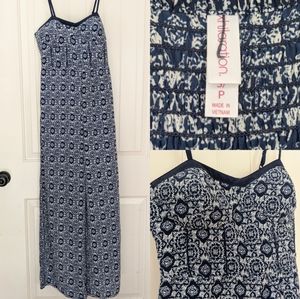 Xhiliration Navy and White Jumpsuit